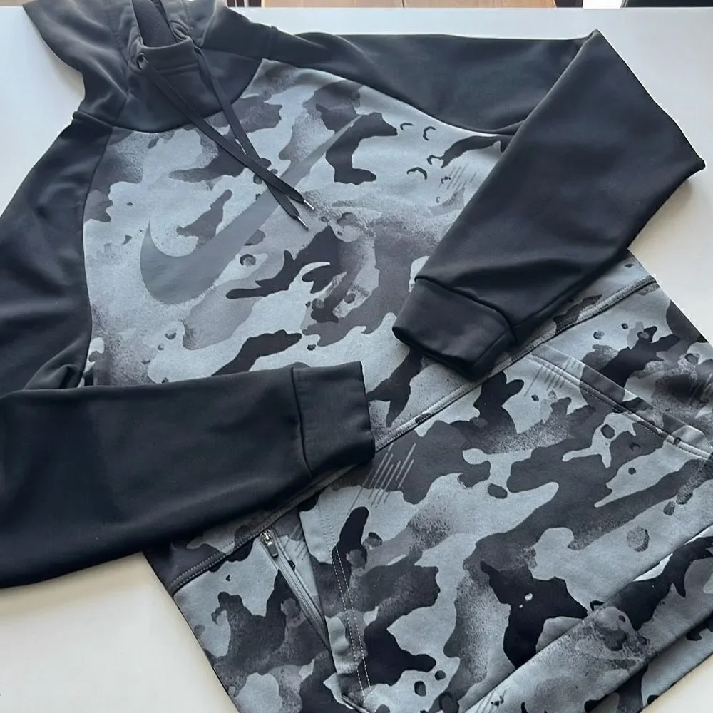 Nike Camo Poly Mock Neck Hoodie Sz. Small